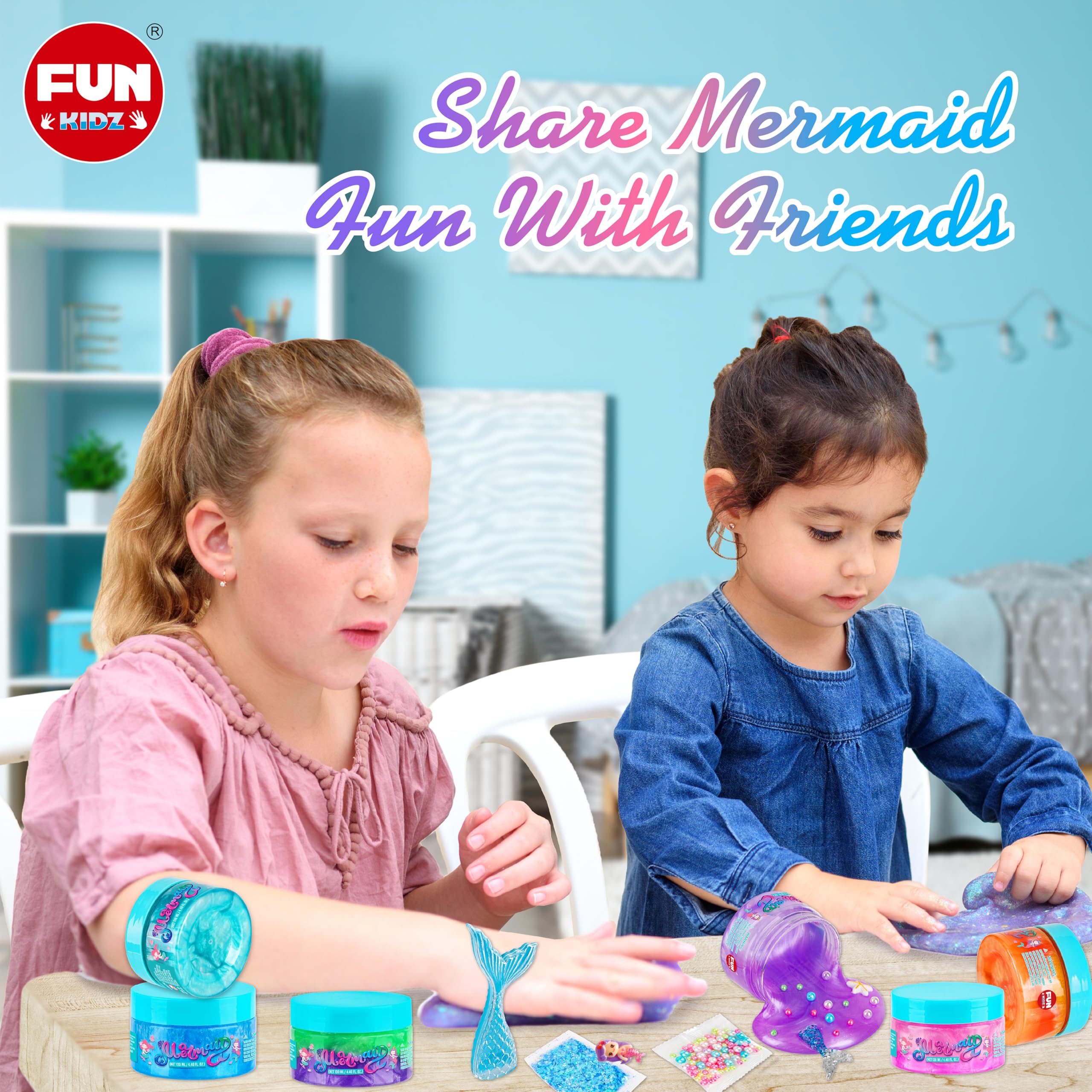 FUN KIDZ dreamy multicolor slime creations spark imaginative ocean stories.