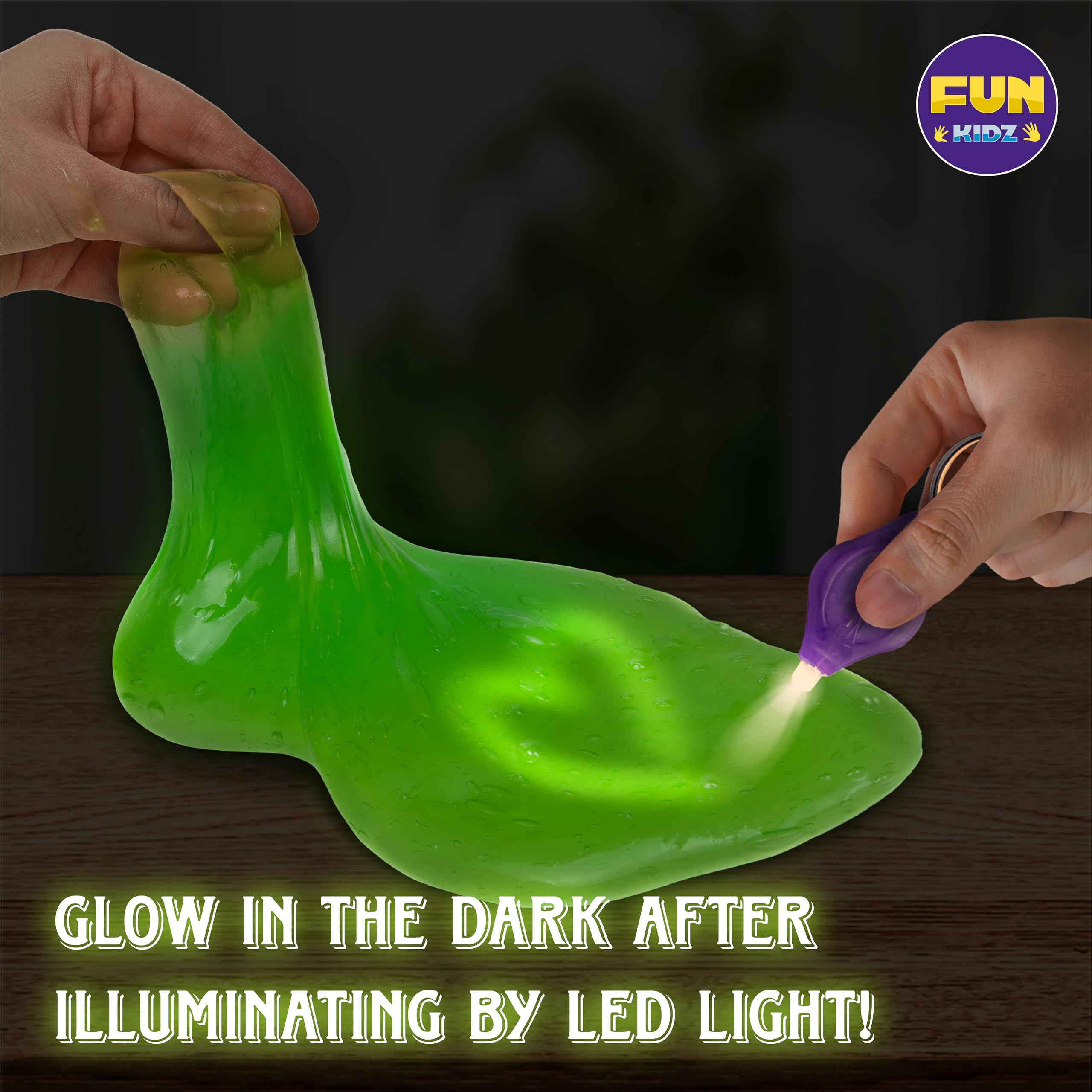 FunKidz glow slime beads and glitter pack add sparkle for customization