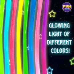 FunKidz glow slime pink bottle creates vibrant glow for party activities