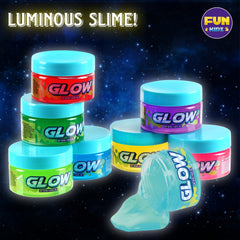 FunKidz glow slime storage bottles keep slime fresh between sessions