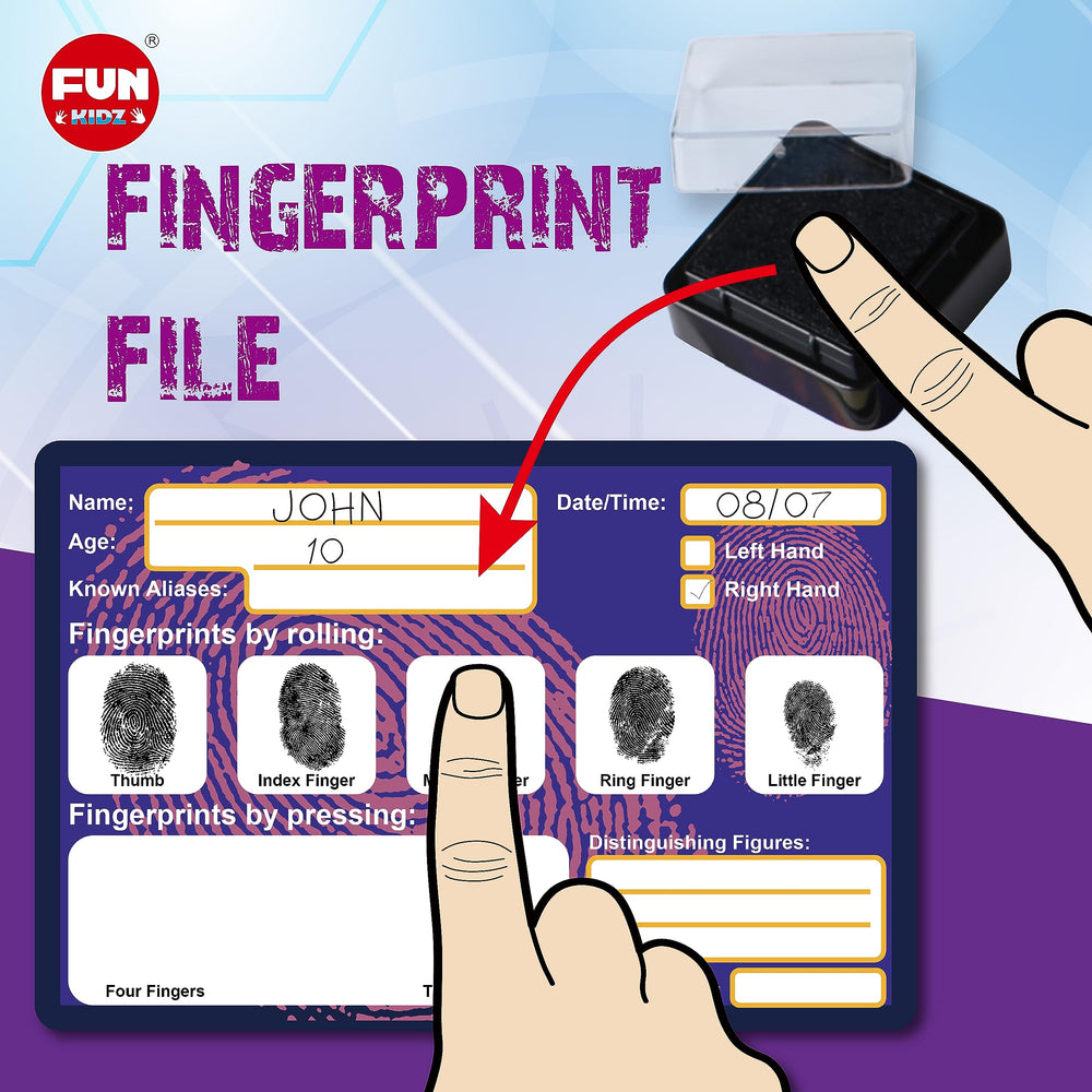 FUN KIDZ ink pad makes clear fingerprint impressions for records