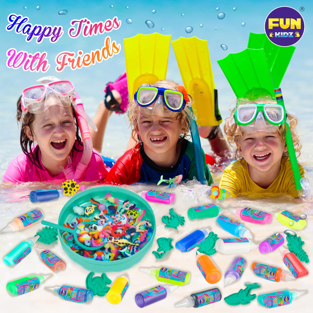 FUN KIDZ display of colorful gels without color bleed during molds.