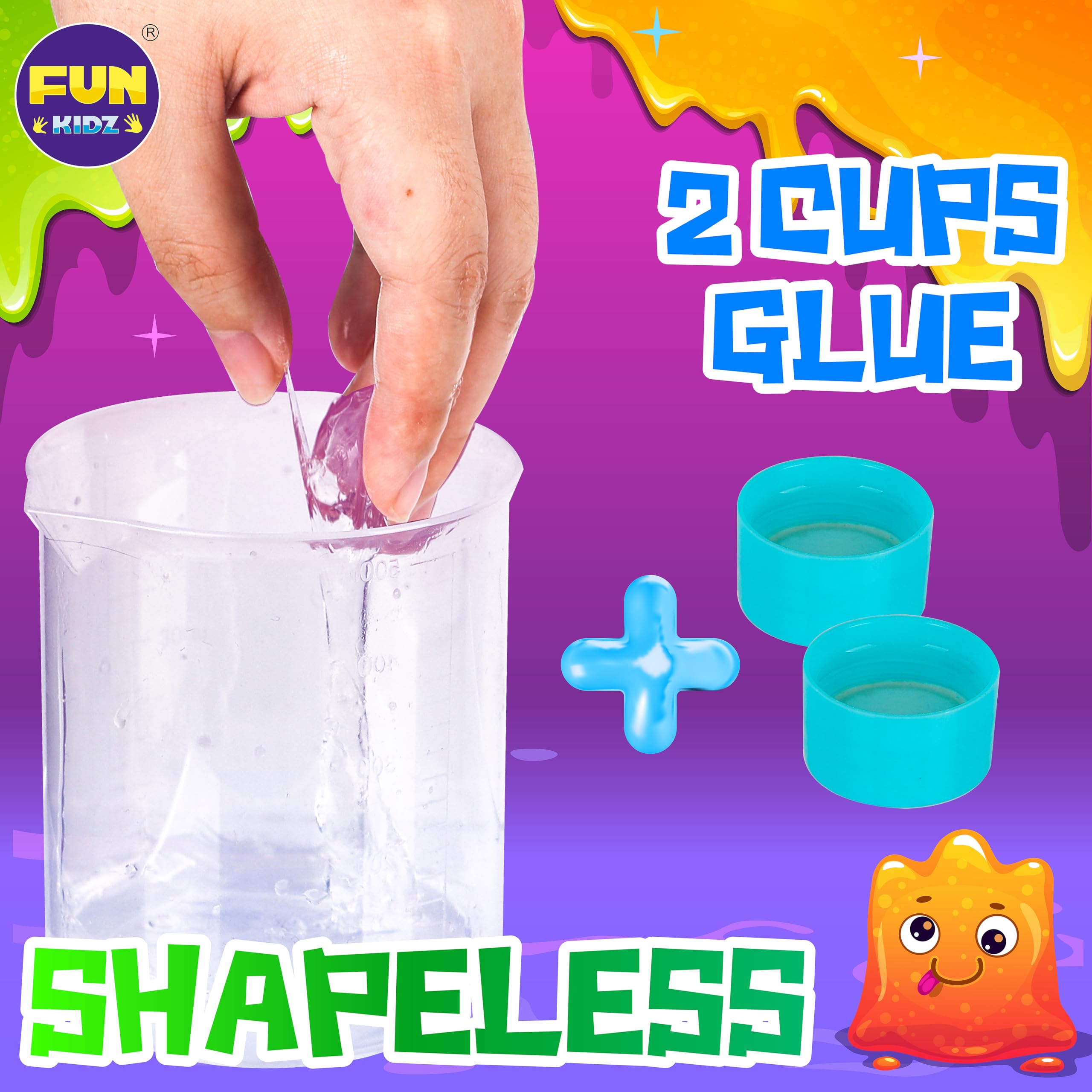 FUN KIDZ slime-stirring-action shows kid-friendly mixing with a comfortable grip.