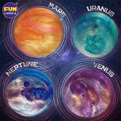 FUN KIDZ neon space slime glows in the dark for imaginative play.