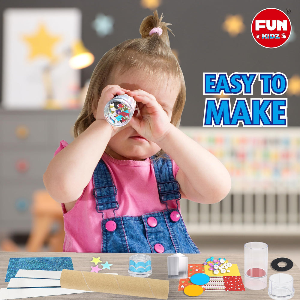 Fun Kidz Kaleidoscope Kit prism splits light into spectrum for curious science exploration