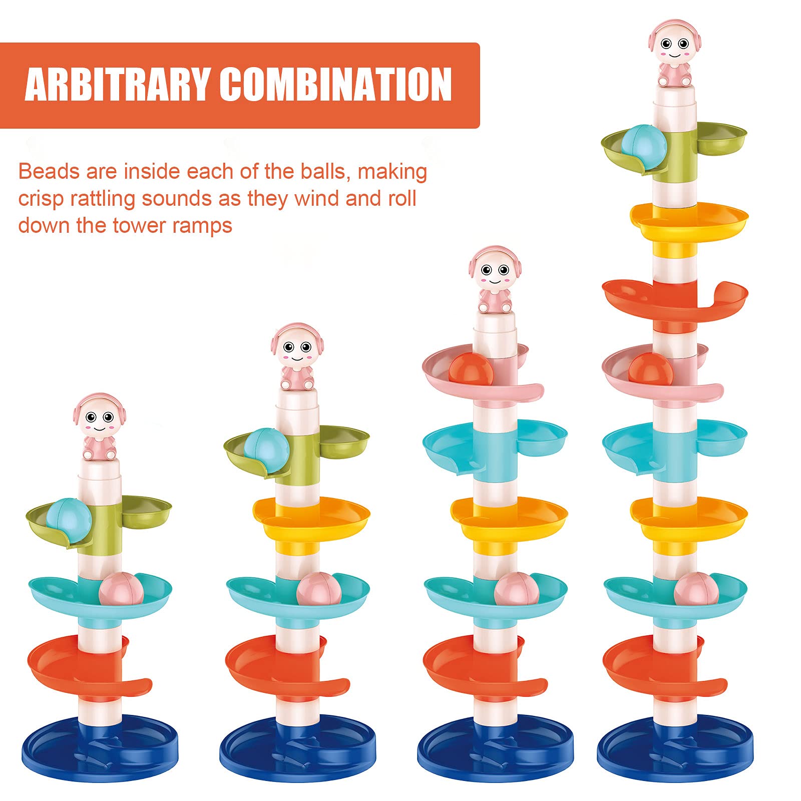 FUN LITTLE TOYS 9-layer ramps show a colorful, engaging path for toddlers.