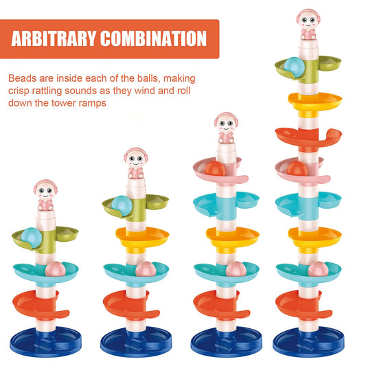 FUN LITTLE TOYS 9-layer ramps show a colorful, engaging path for toddlers.
