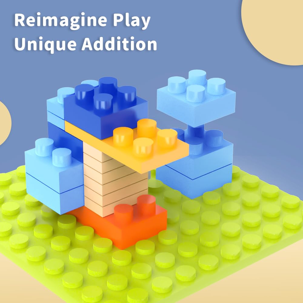 Fun Little Toys ABS durable bricks emphasize safe, reusable play for kids.