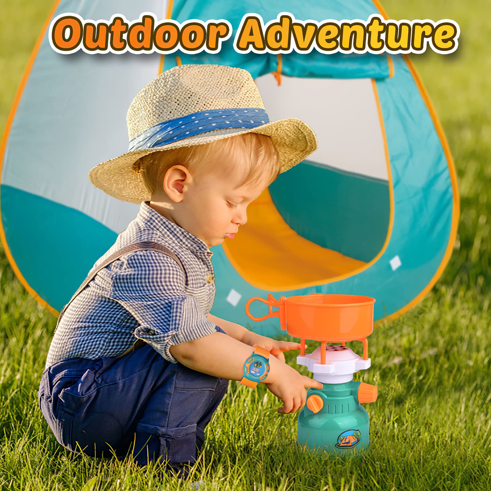 Fun Little Toys camping gear set inspires role play and safe, creative exploration indoors.
