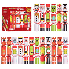 FUN LITTLE TOYS Christmas cracker with party hat, no snap design for safe festive fun.