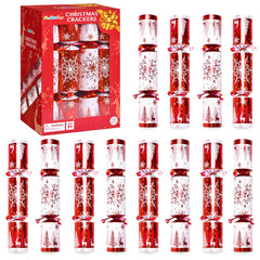 FUN LITTLE TOYS Christmas crackers 12-pack on a festive table for shared laughs