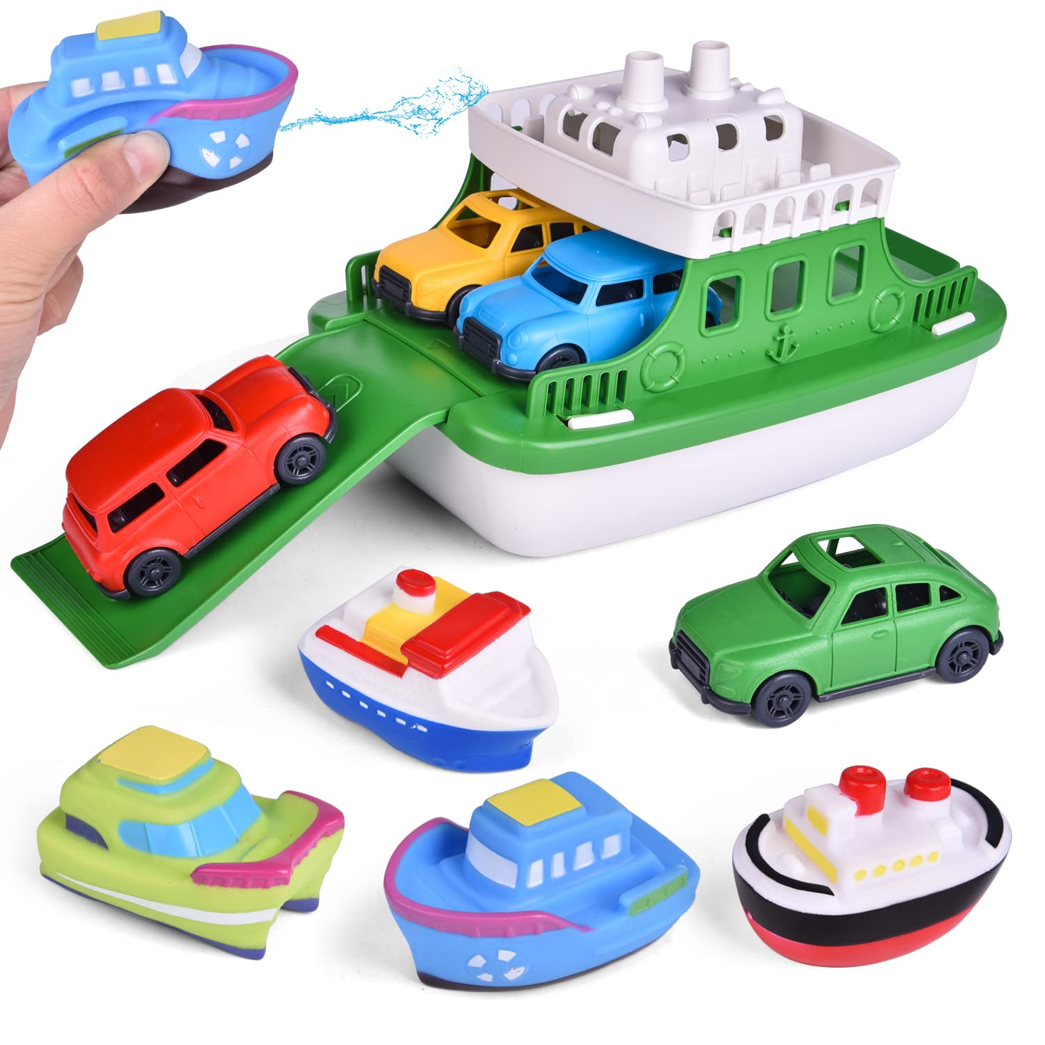 FUN LITTLE TOYS ferry boat in bath for imaginative play and splash