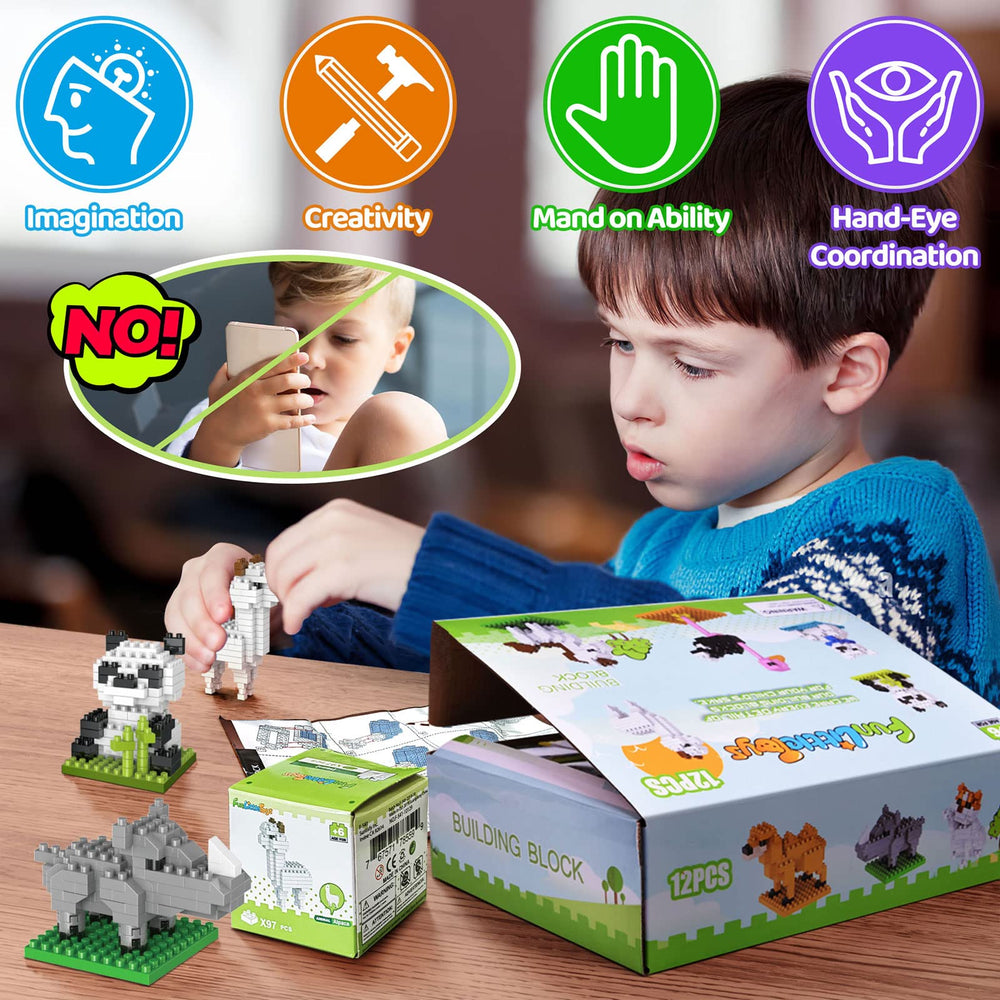FUN LITTLE TOYS whale model building block supports storytelling and spatial awareness.