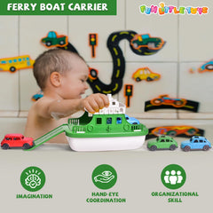 FUN LITTLE TOYS four mini cars in assorted colors ready for parking and play