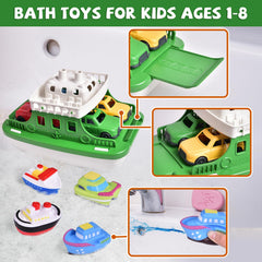 FUN LITTLE TOYS slide-out ramp loading cars into the hull for easy play