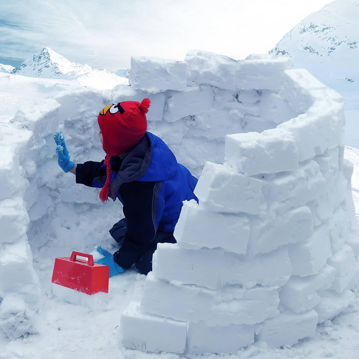 Fun Little Toys Snow Fort Building Block beach-use design for summer fun