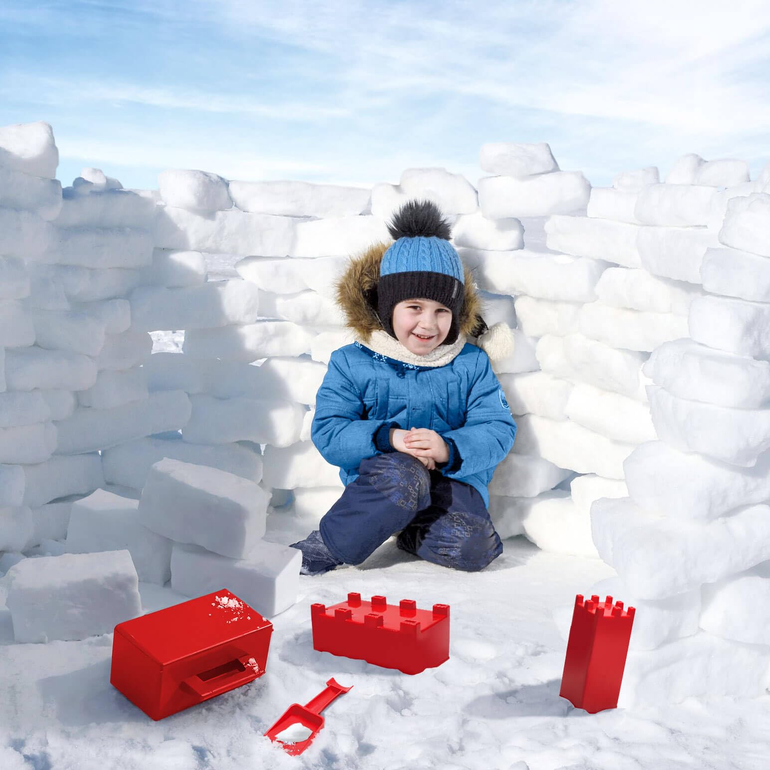 Fun Little Toys Snow Fort Building Block large mold builds generous walls