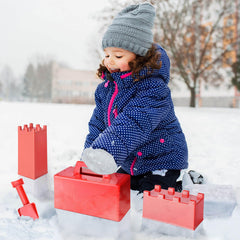 Fun Little Toys Snow Fort Building Block parapet mold for long walls