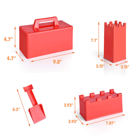 Fun Little Toys Snow Fort Building Block wall mold creates tall castle parapets