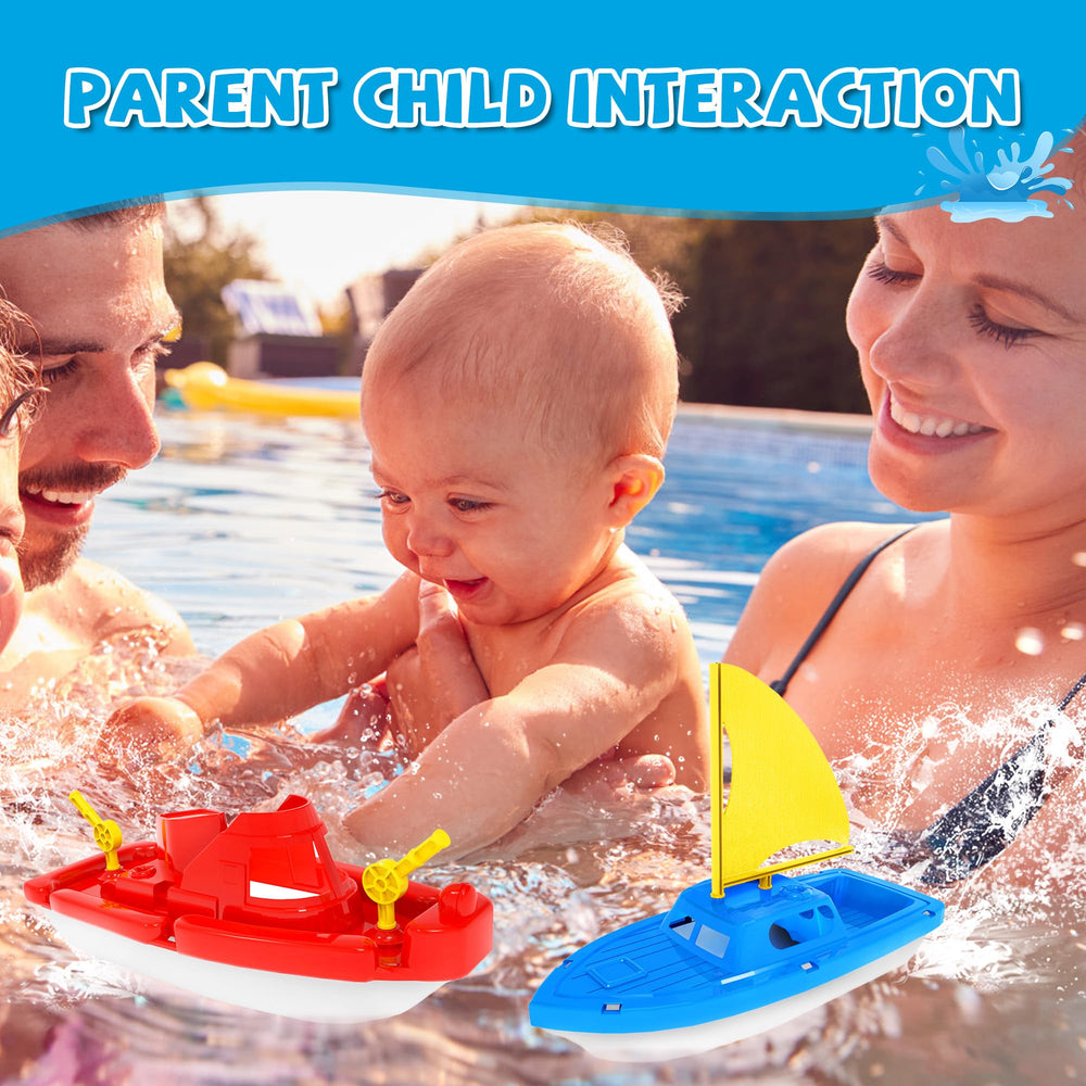 Fun Little Toys trio of bath boats ready for water adventures