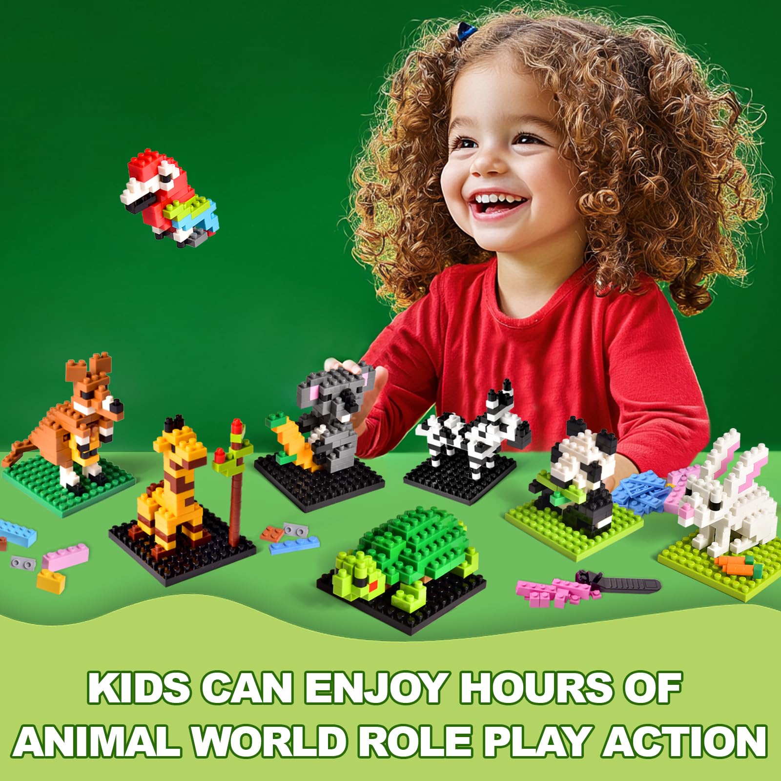 Fun Little Toys lion blocks support tactile building and collaboration.