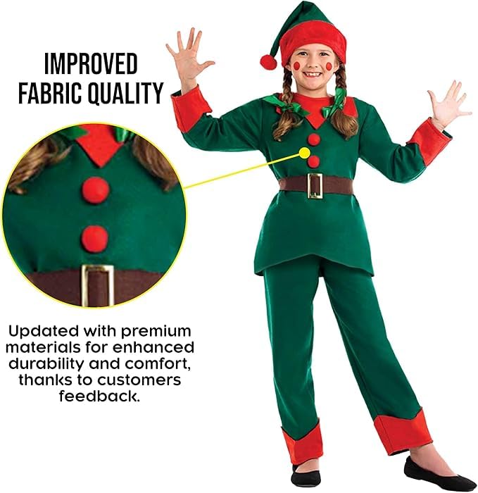 Fun Shack elf hat completes the festive outfit with classic pointy charm