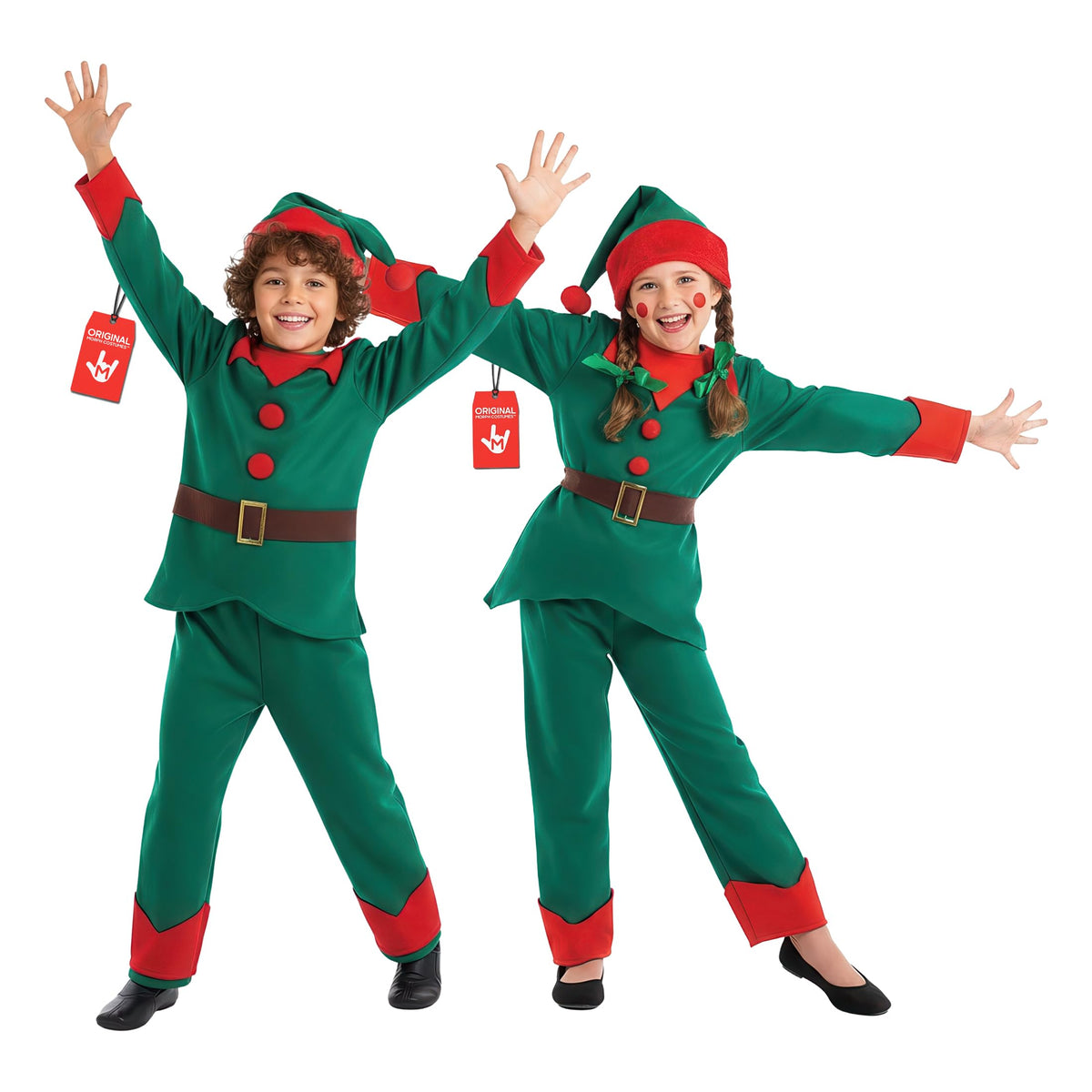 Fun Shack kids elf costume tunic for a vibrant North Pole look