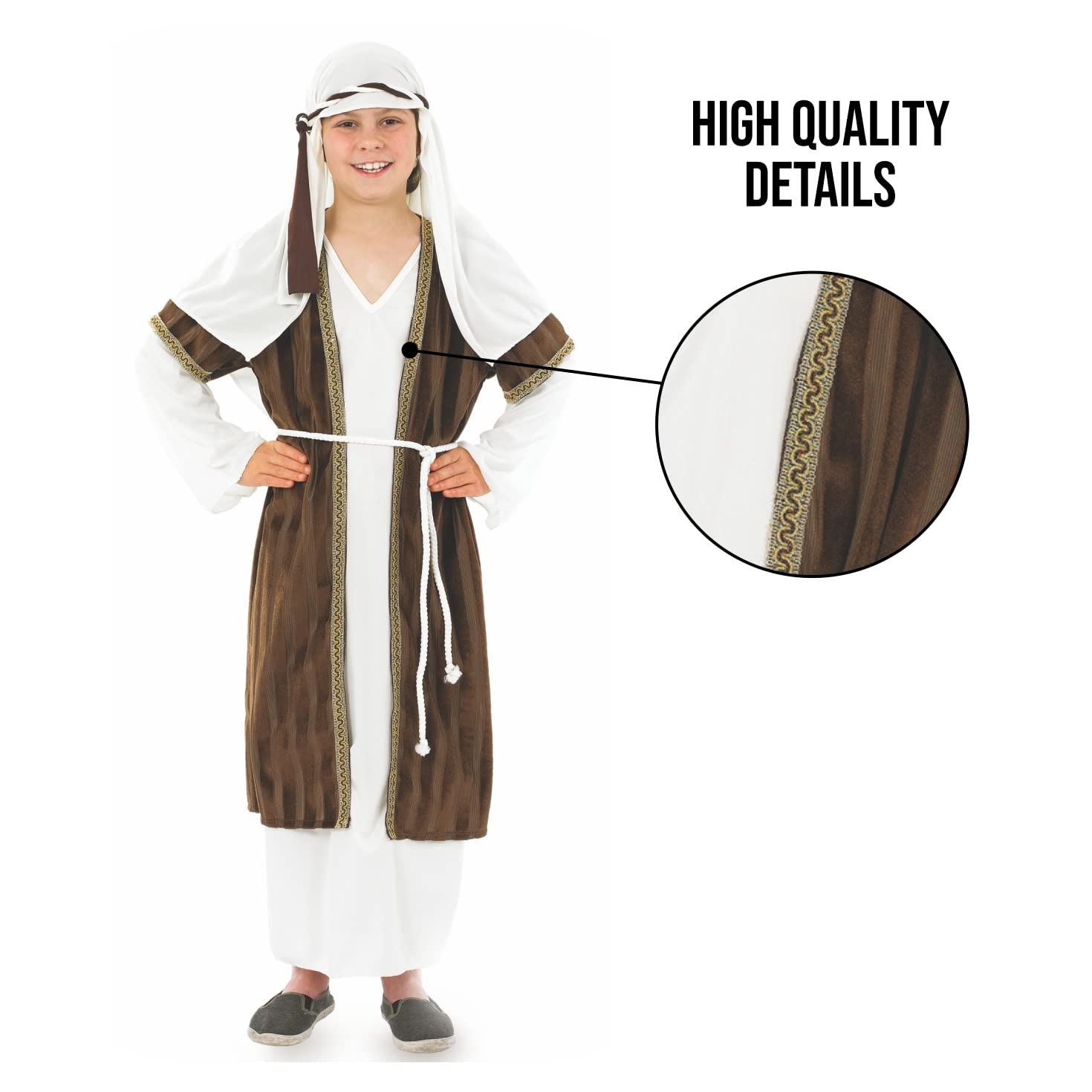 Fun Shack Shepherd headpiece completes authentic look for nativity pageants.