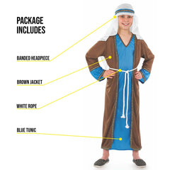 Fun Shack St Joseph costume brown robe providing comfortable movement for performances