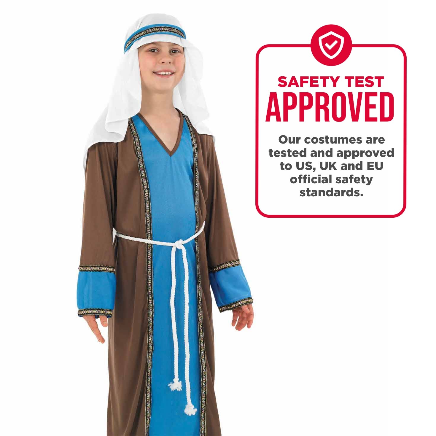 Fun Shack St Joseph kids rope belt for a secure, authentic finish.