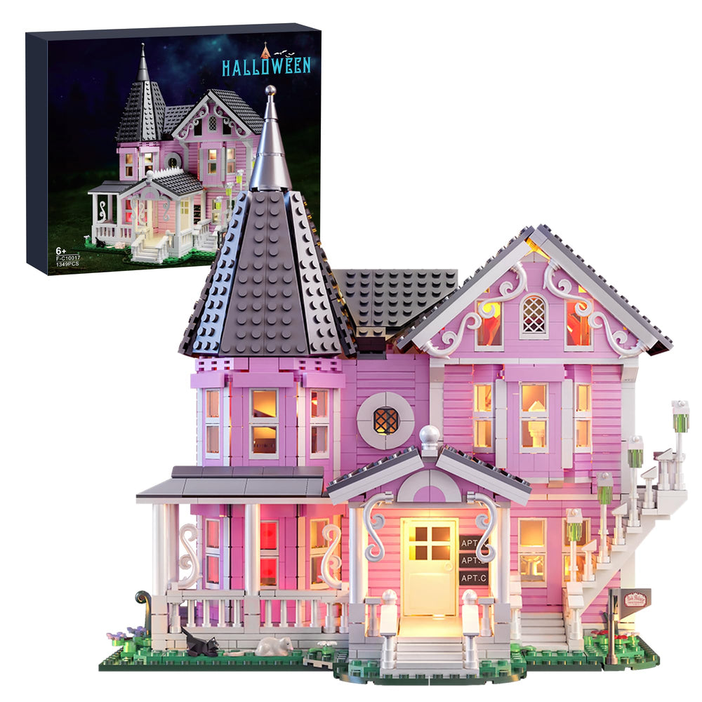 FunBuild Pink Palace apartment with LED lights enhances display and storytelling