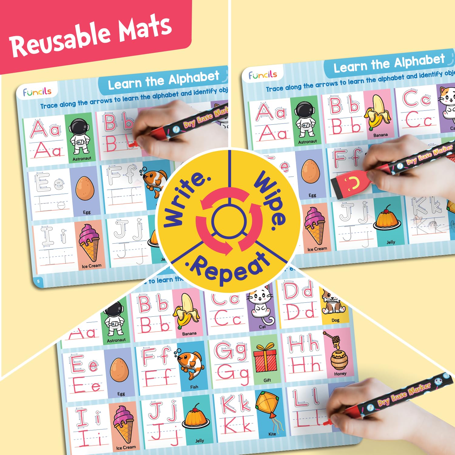 Funcils alphabet-number-formation activities support school readiness in a hands-on way.