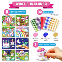 Funcils Dot Art Princess Canvas invites kids to craft dreamy princess scenes with dots