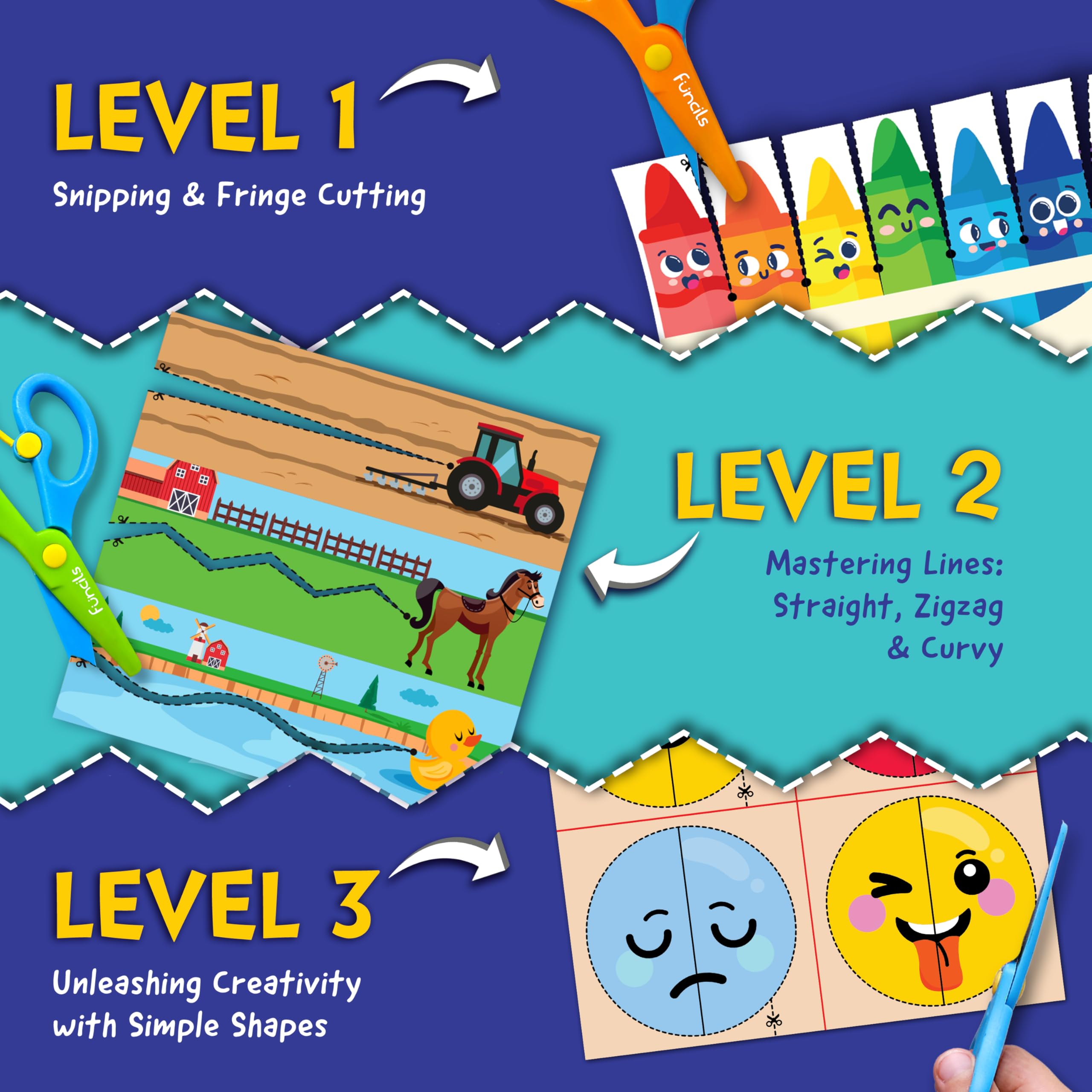 Funcils glue stick close-up shows easy, non-toxic adhesion for kids