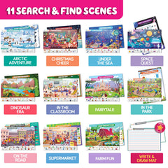 Funcils Seek and Find Christmas theme mats festive learning on the go