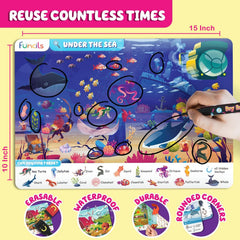 Funcils Seek and Find space theme mats spark curiosity and imaginative play