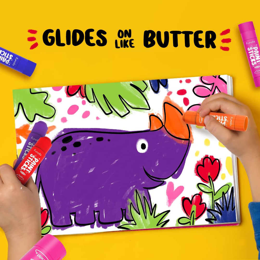 Funcils travel-friendly sticks keep colors fresh on the go.