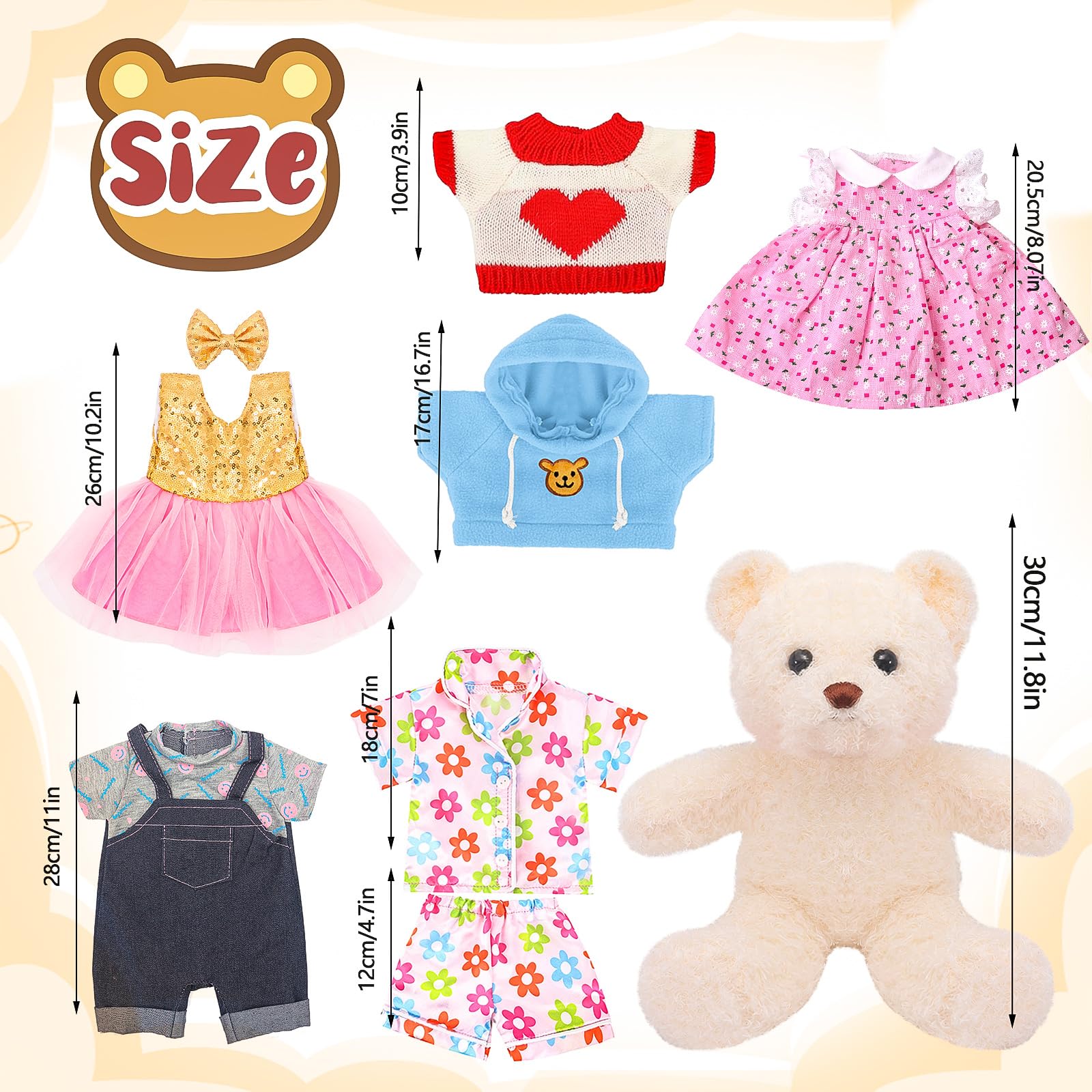 FUNCREVITY fine craftsmanship and soft materials on bear clothes