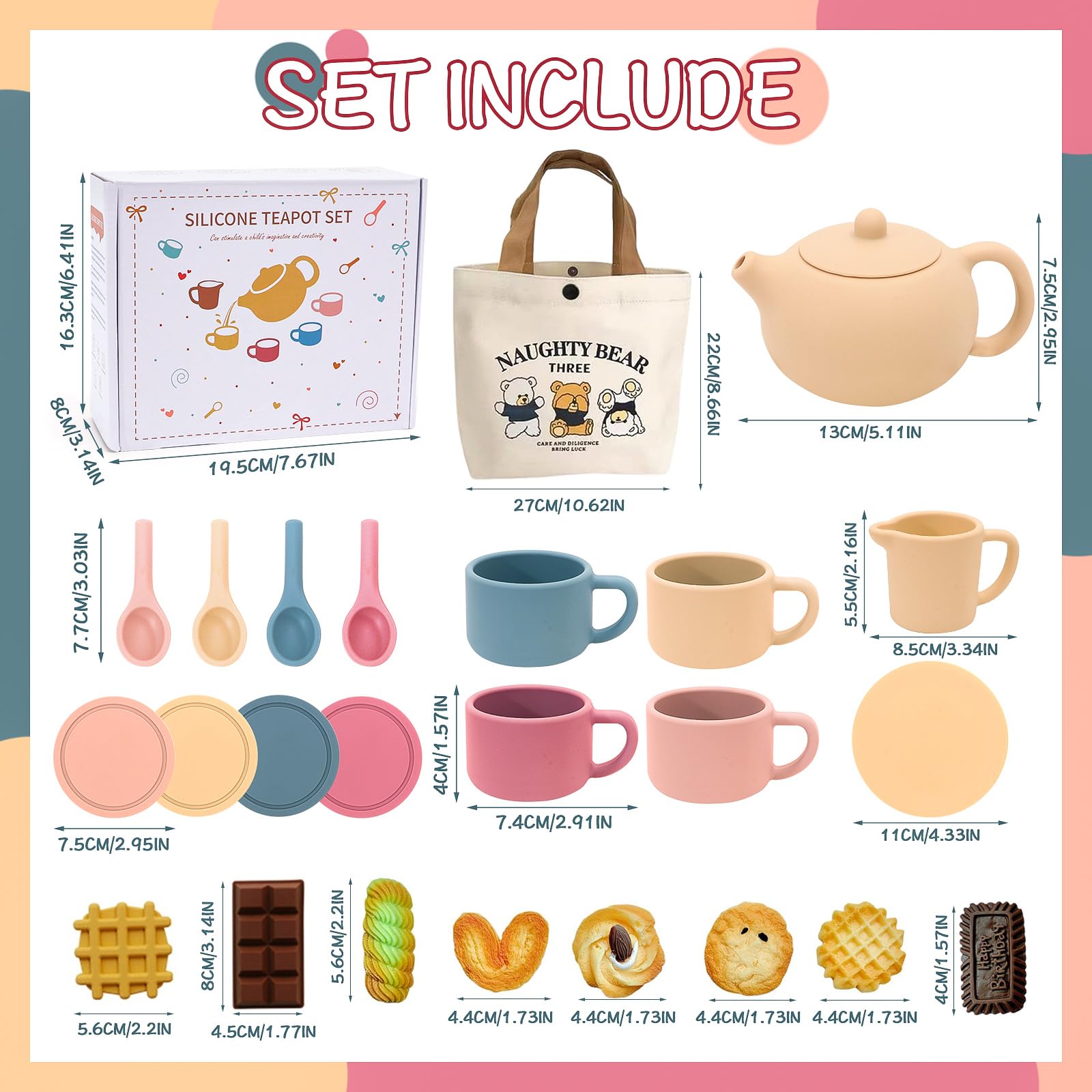 FUNCREVITY silicone tea spoons, dishwasher-safe and gentle for little hands