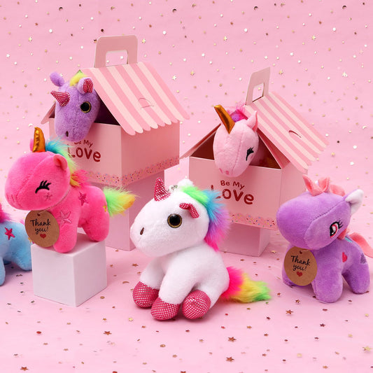 Funcrevity unicorn homes pack: keeps each plush neatly stored in sturdy keepsake houses.