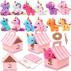 Funcrevity unicorn plush mini pack: soft velvety textures for fun party favors.