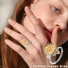 FUNEIA flower bee ring for subtle distraction at work.