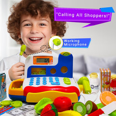 FUNERICA toy microphone with sound effects boosts role-play and verbal skills.