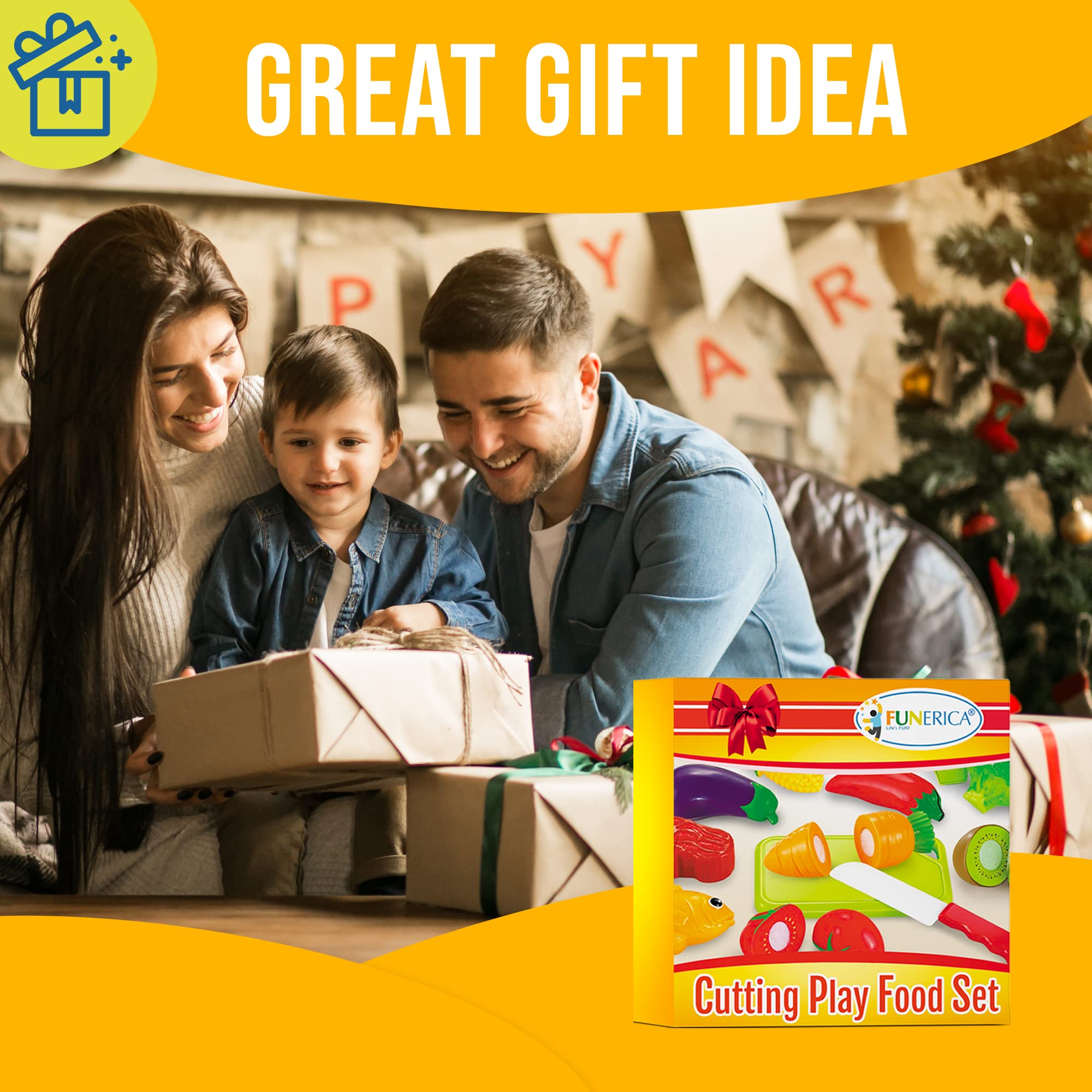 FUNERICA cuttable play food orange for easy cutting and healthy-food themes.
