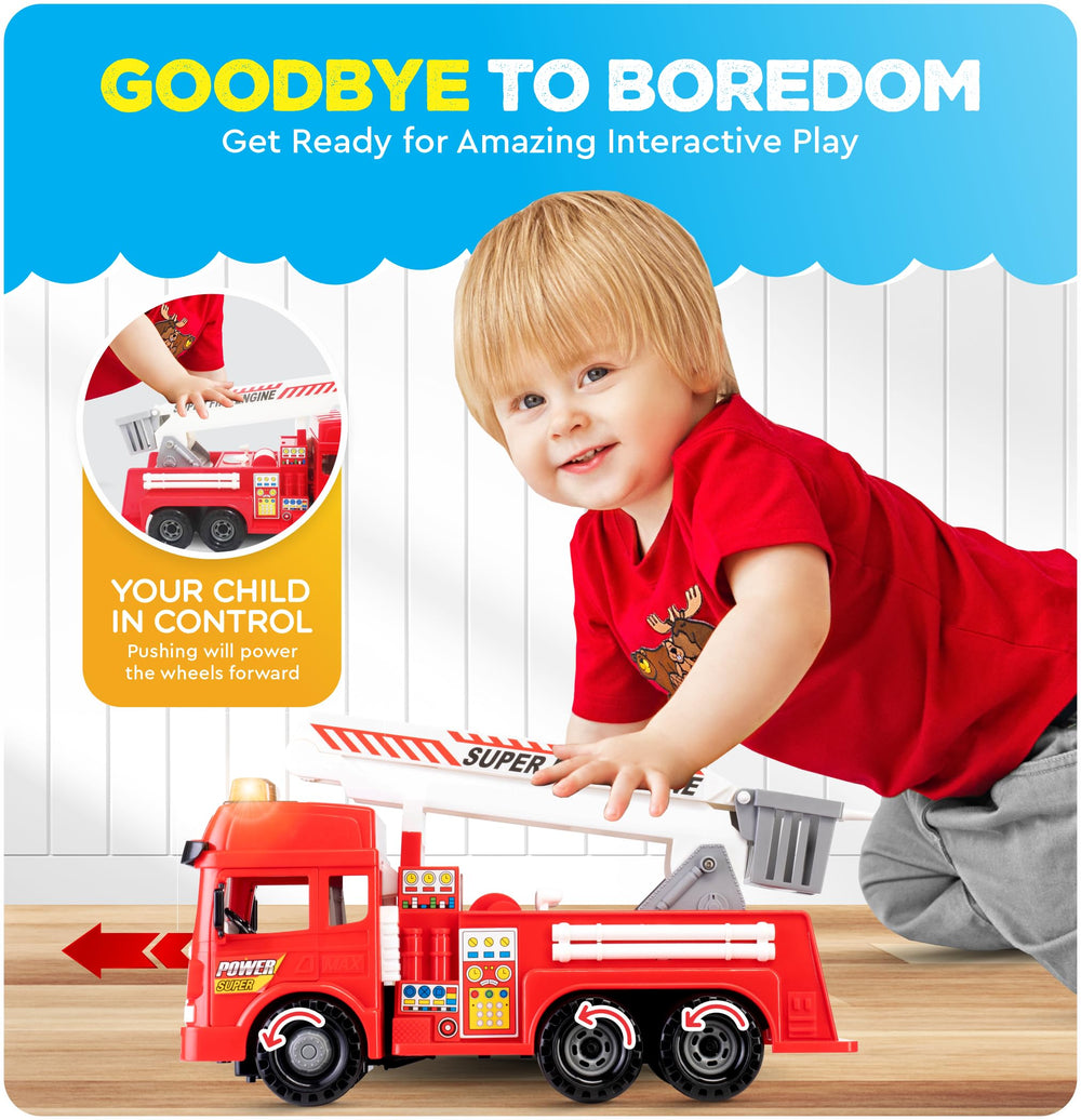 FUNERICA fire truck ladder-extend for tall rescue action