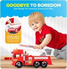 FUNERICA fire truck ladder-extend for tall rescue action