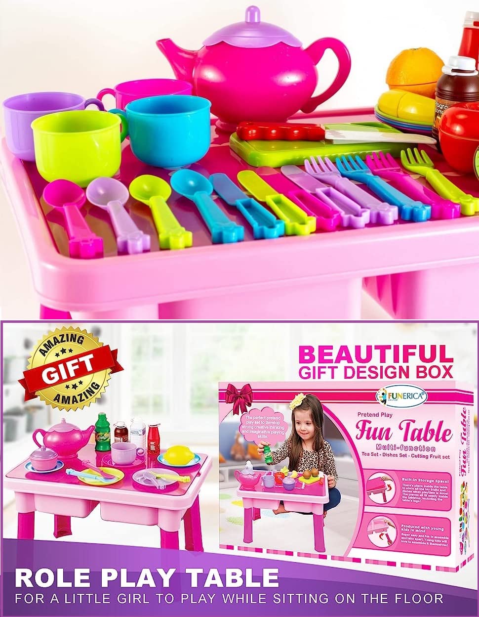 FUNERICA gift-ready toddler playset sparks imaginative kitchen role play