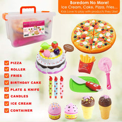 FUNERICA cake-toppers-candles sliceable cake for birthday-themed pretend play