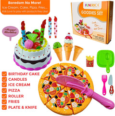FUNERICA play food goodies set ice-cream-cones encourages creative dessert play