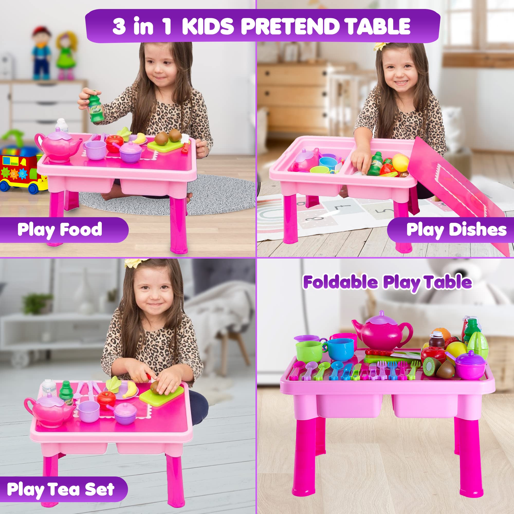 FUNERICA tea set with cups and saucer for tea-time pretend play